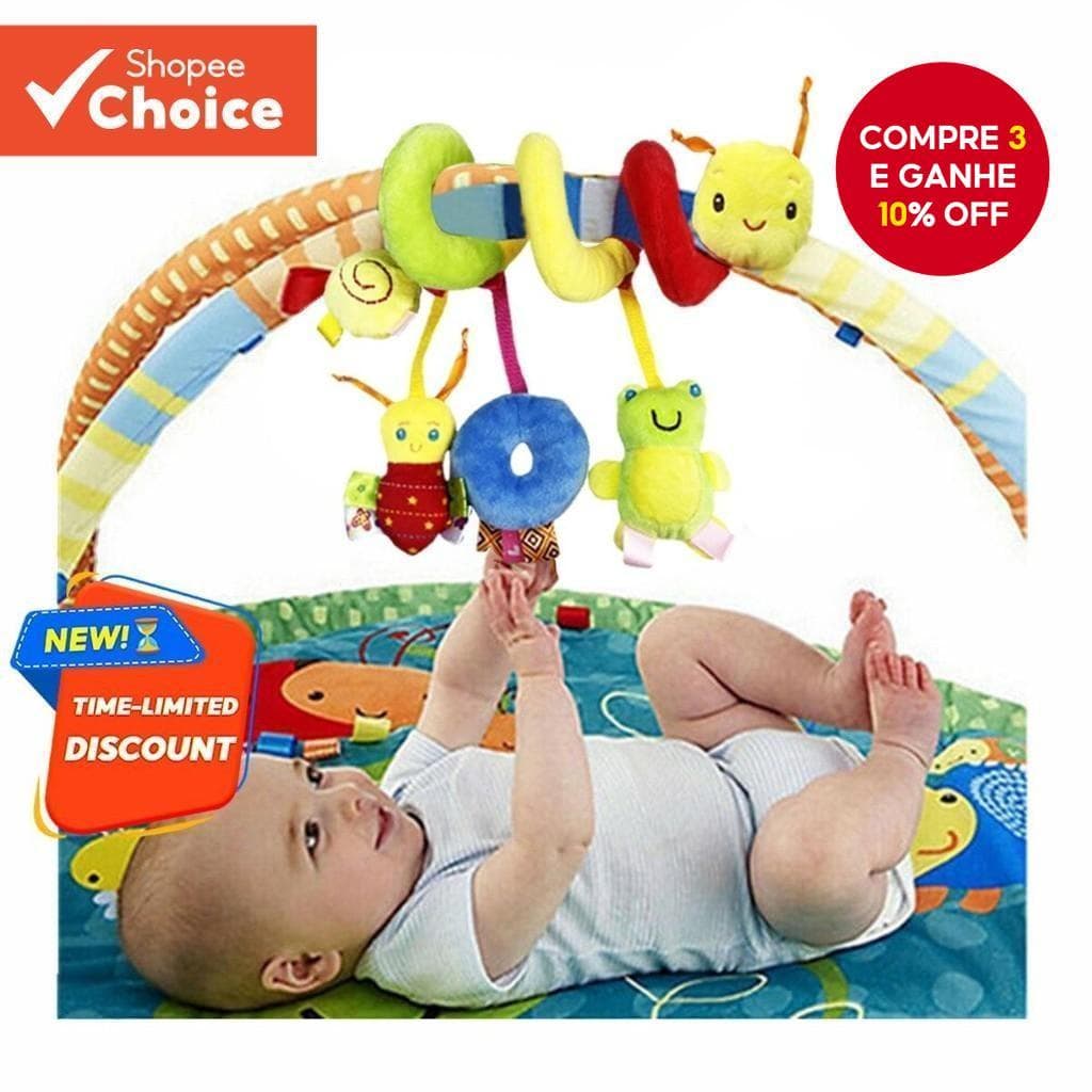 Brinquedo De Centopéia De Chocalho Macio Para Carrinho De Berço Com Laços Sensoriais Texturizados Presente De Chá De Beb