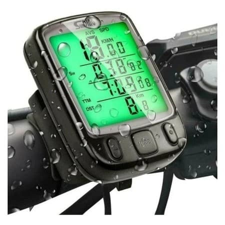VELocímetro de bicicleta cronômetro luz noturna à prova d'água para medir a velocidade da bicicleta