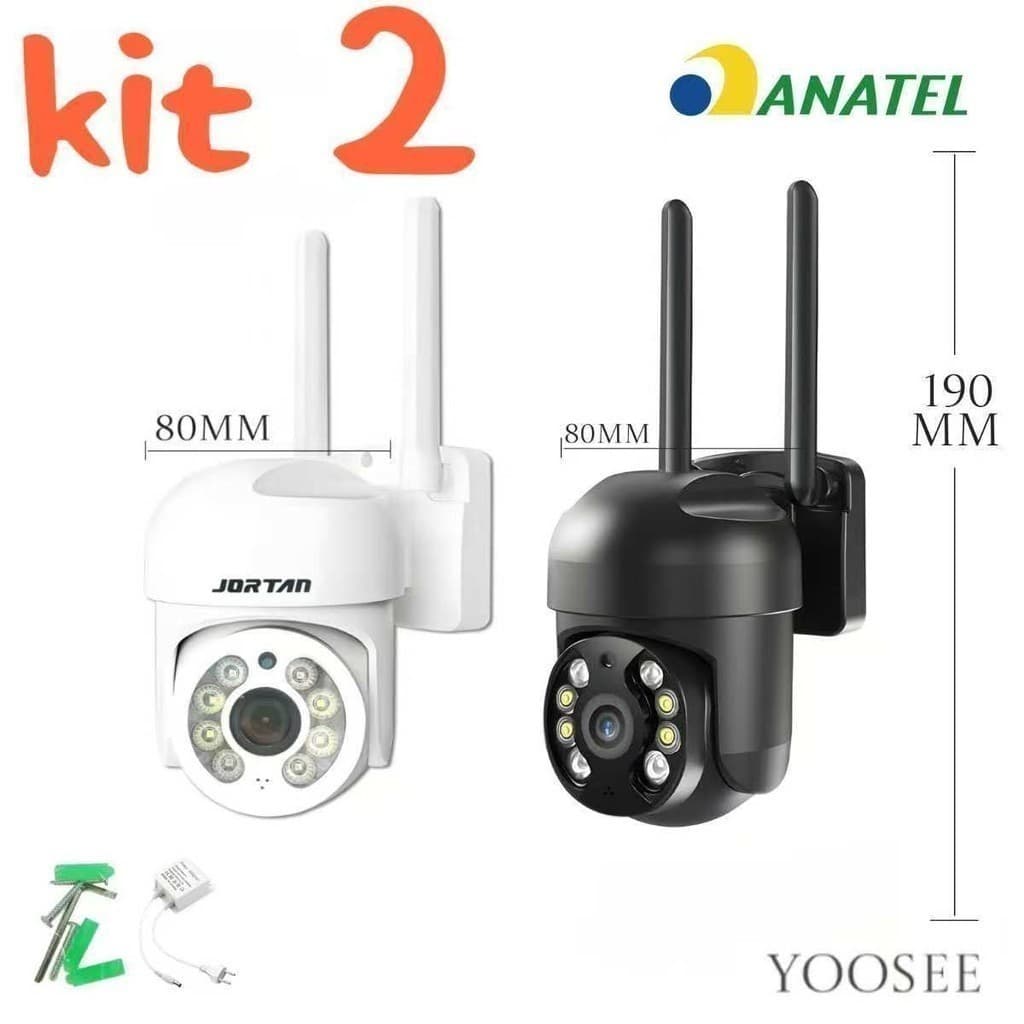 kit 2  Câmera de Segurança Infravermelho À Prova D'água fang