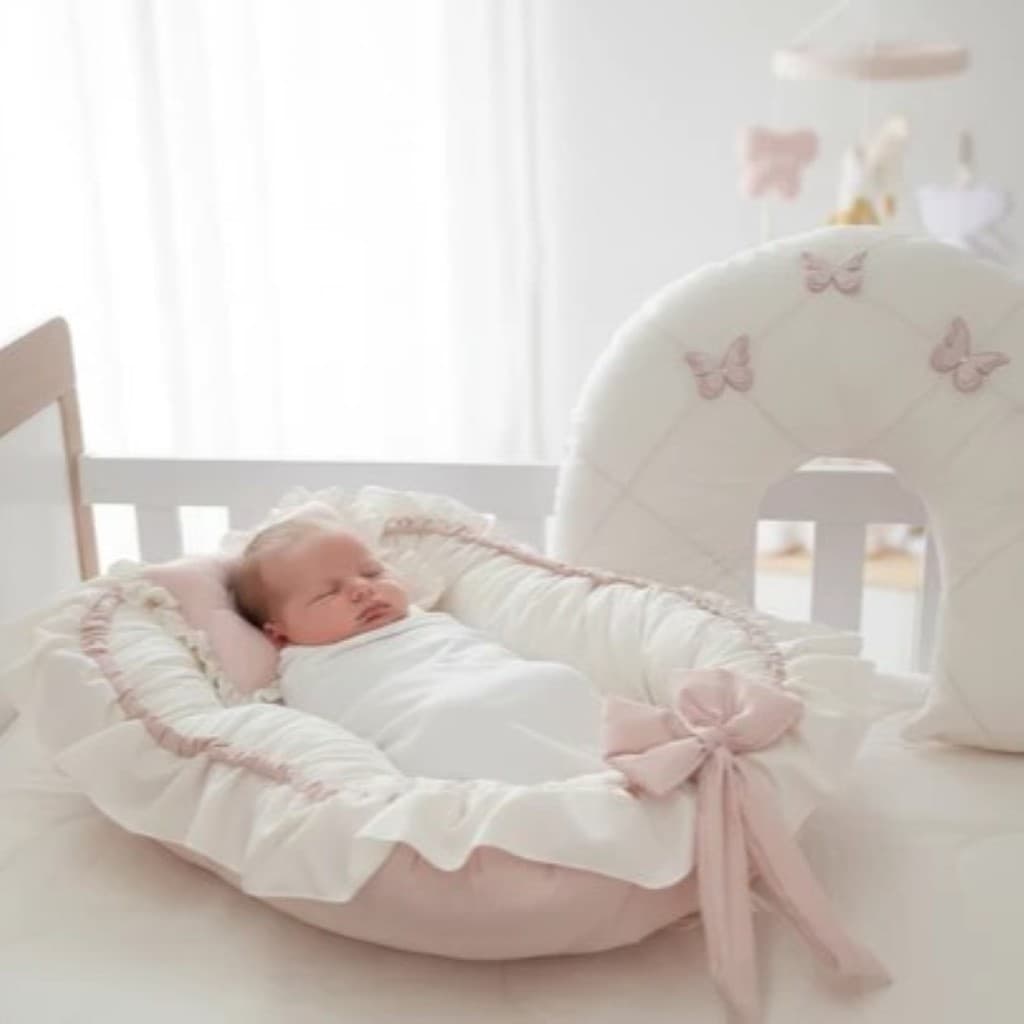 Ninho Redutor De Berço + Almofada de Amamentação BORBOLETA DE ASA pronta entrega envio imediato