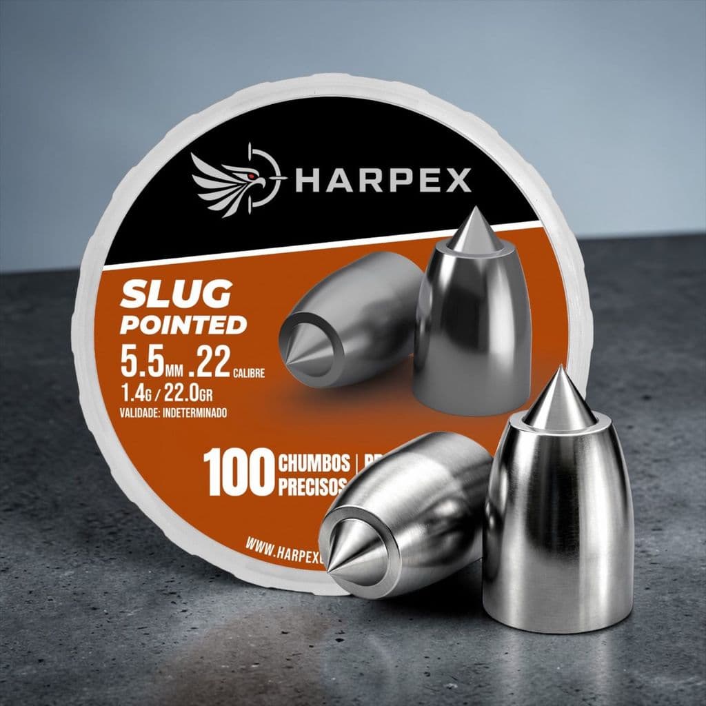 Chumbinho SLUG POINTED 5.5mm Harpex - 100 und / LANÇAMENTO 2026