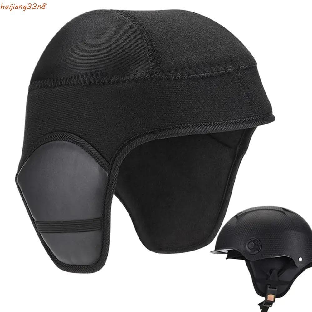 Forro De Capacete De Motocicleta Elétrica HUIJIANG , Capa De Cabeça De Proteção De Ouvido À Prova De Vento Forrada De Lã