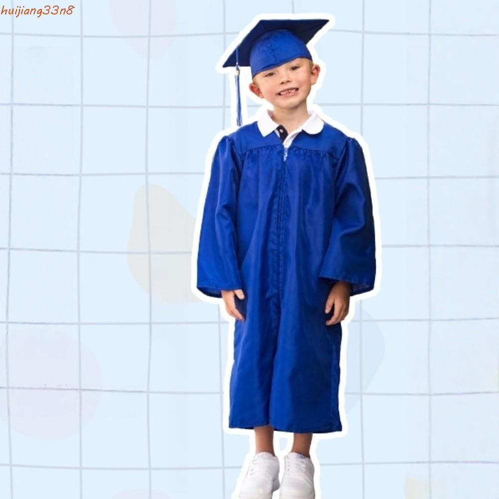 HUIJIANG Vestido De Formatura Infantil , Fantasia De Doutorado , Robe Acadêmico De Cor Sólida , Jardim De Infância