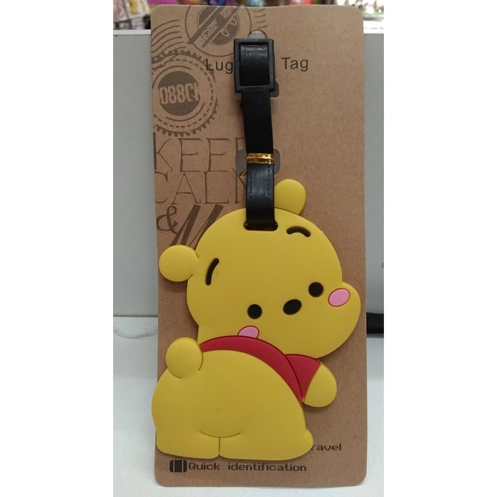 Etiqueta de bagagem fofa indispensável para viagem, urso fofo de desenho animado, tigre, Il, burro, leitão, três ursinho