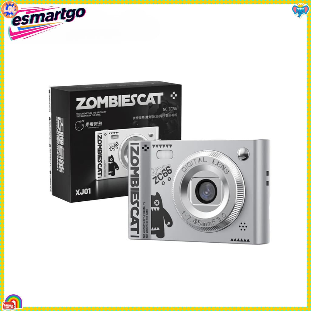 ZOMBIES CAT 4K Câmera Digital Vintage 48MP CCD Vlog Recorder Com Tela De 2.4 " , Zoom 8X , Selfie Portátil Para Vídeo Fo