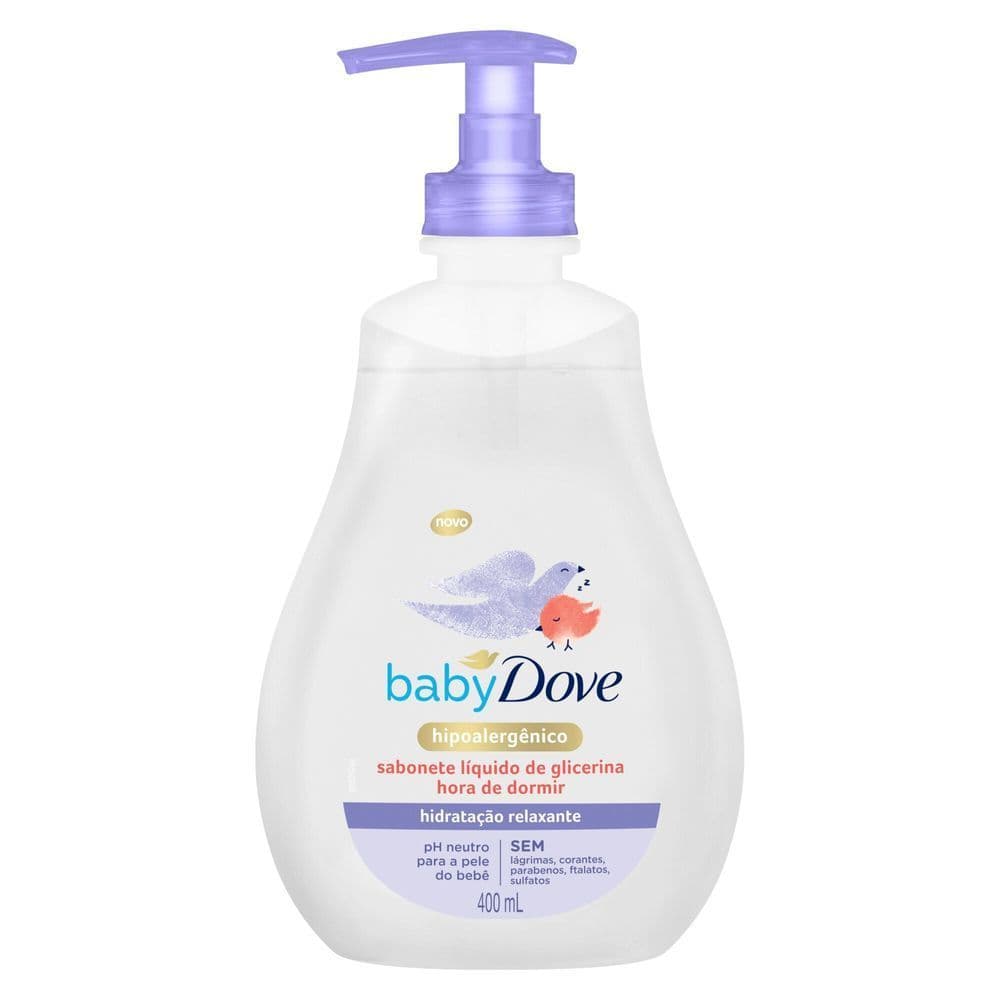 Sabonete Líquido Relaxante de Glicerina Baby Dove Hora de Dormir 400ml