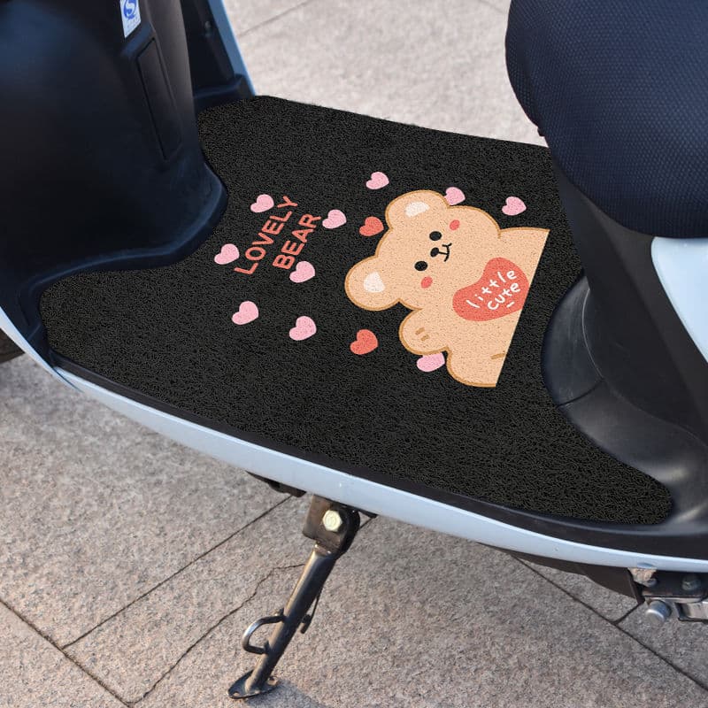 Tapete de Pé para Scooter Elétrico, Desenho Animado, Resistente à Sujeira, Antiderrapante, Tapete de Pé para Remover Lam