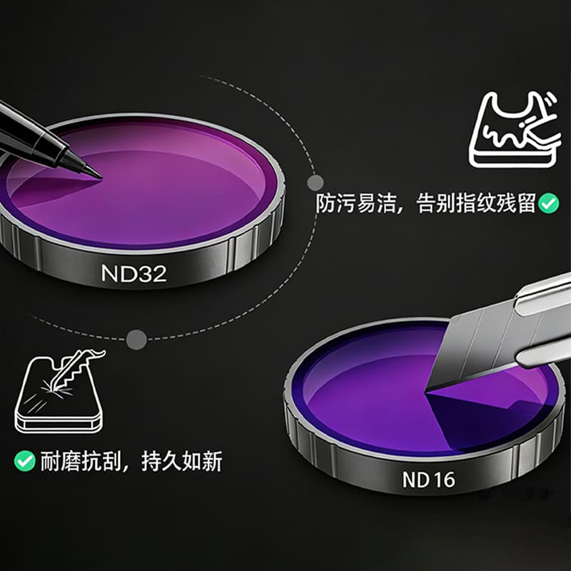 Filtro ND CPL UV Star 8PT Para DJI Action 5 Pro 4 3 ND64 ND32 ND16 ND8 De Lente De Vidro Óptico