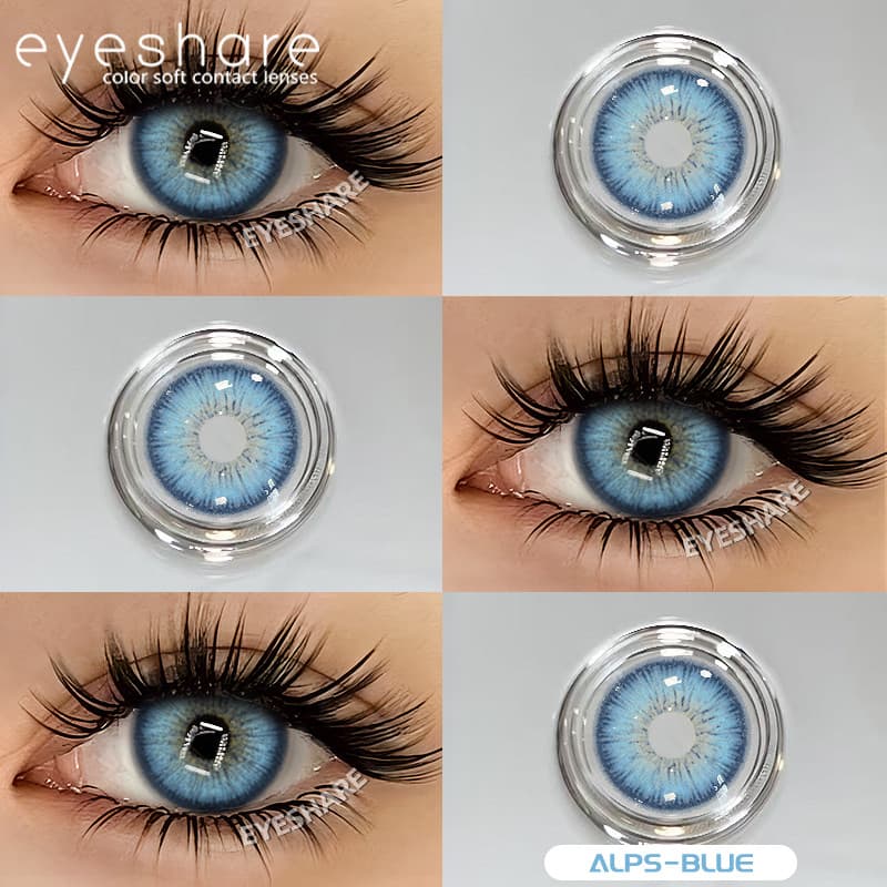 Eyeshare BLUE Lente De Contato Lentes Macias Cores Naturais Confortáveis