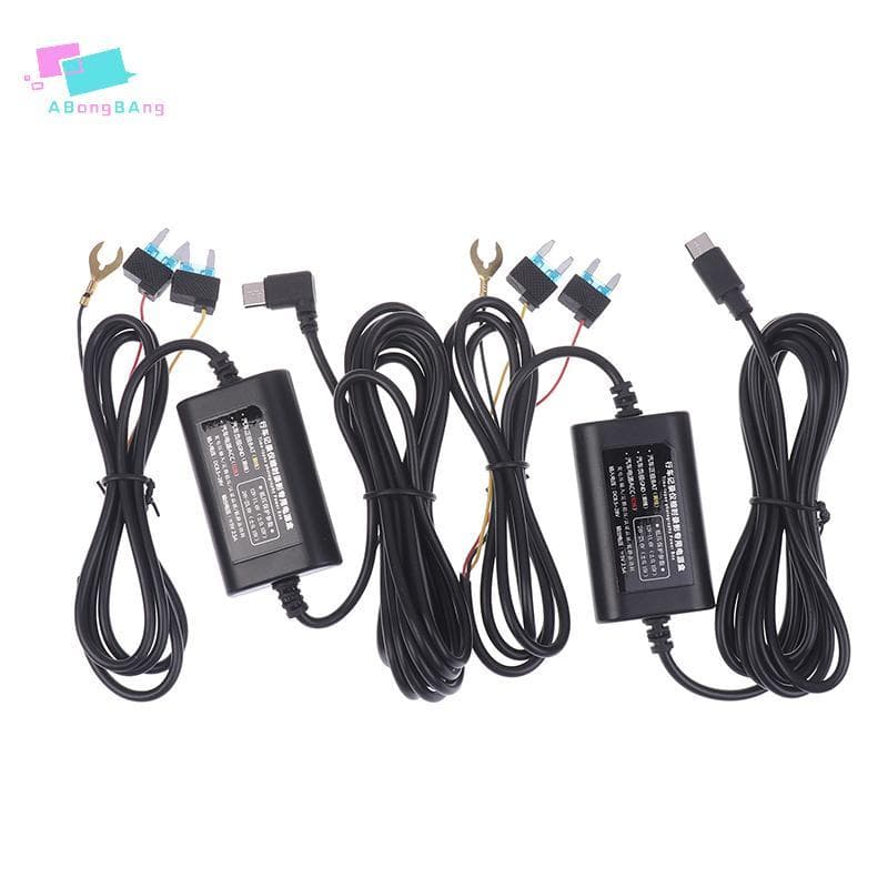 Abongbanghn 12-24V A 5V 2.5A Monitoramento De Estacionamento Carro DVR Dashcam Câmera Hardwire Kit Com Proteção De Baixa