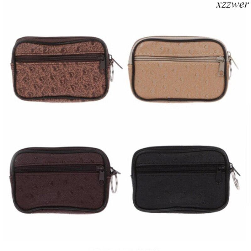 Mini Porta-Chaves De Cartão Unissex Macio Com Zíper Carteira De Moedas Bolsa Presentevb