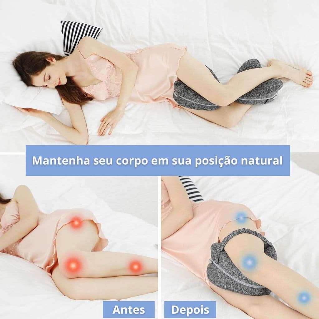 Almofada Ortopédica de Descanso Para Pernas e Joelhos | Alívio da Coluna e Postura Correta ALÇA FIXAÇÃO