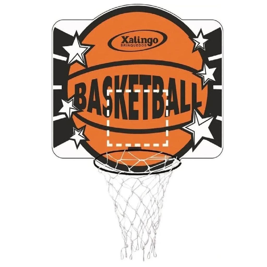 CESTA DE BASQUETE TABELA MADEIRA ESPORTE XALINGO JOGO PARA CRIANÇA EM MDF OTIMA 60CM x 54CMx 1CM
