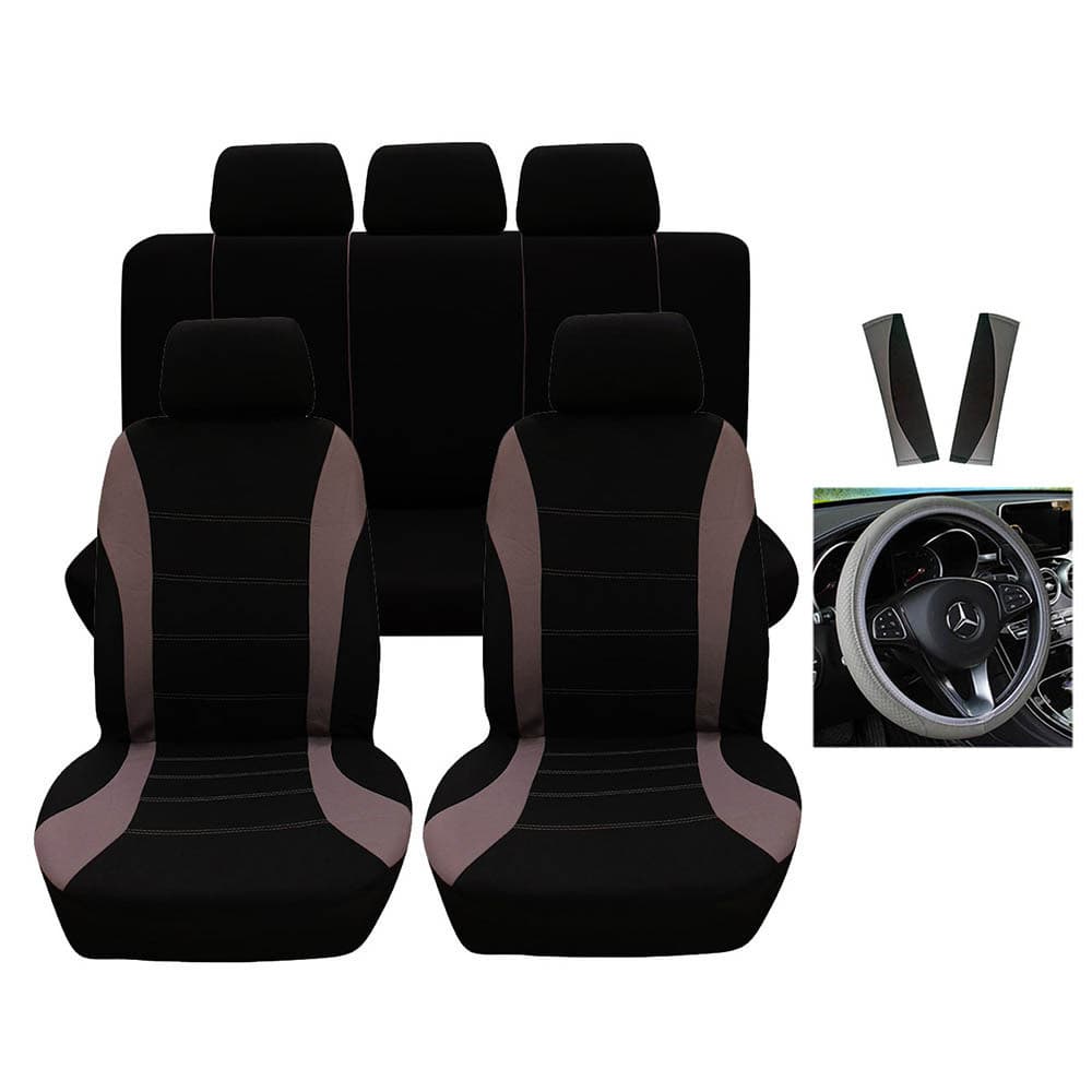 WISHeBay Capa Universal para assento de carro, capa de couro para volante, capa de ombro 18002