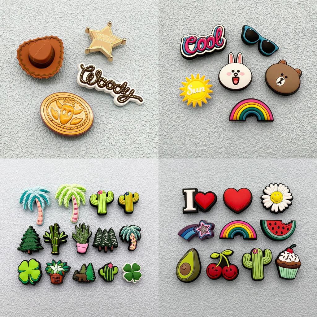 100 # Miss Zoe Jibtz Verde Em Forma De Planta Buraco Sacos Acessórios Dos Desenhos Animados Concha