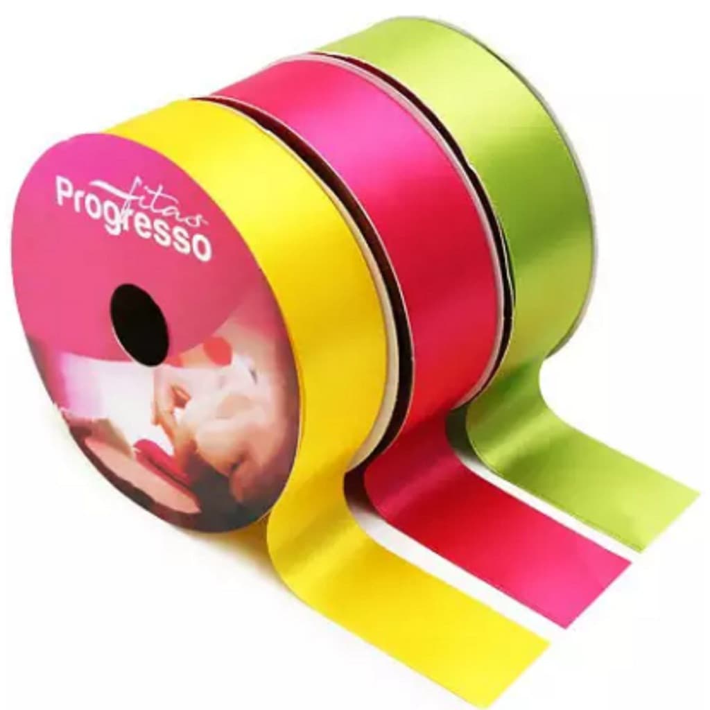 Fita de Cetim Progresso N°9 38mm - 50mts