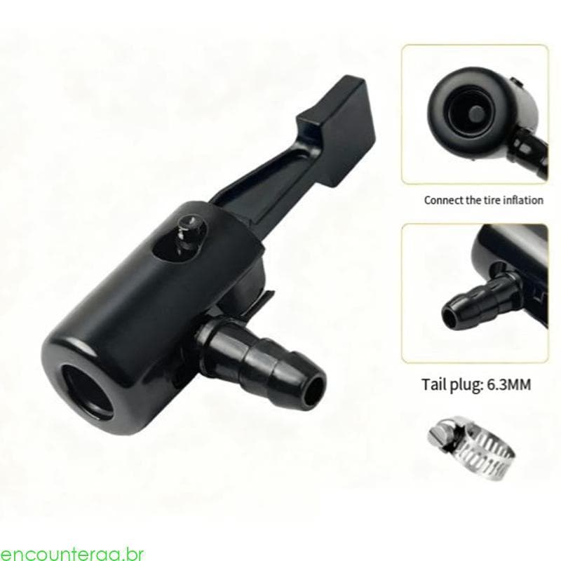 Encountera Leak Less Tire Inflator Adaptador Liga Zinco Design Bloqueio Para Uso Esforço Mul