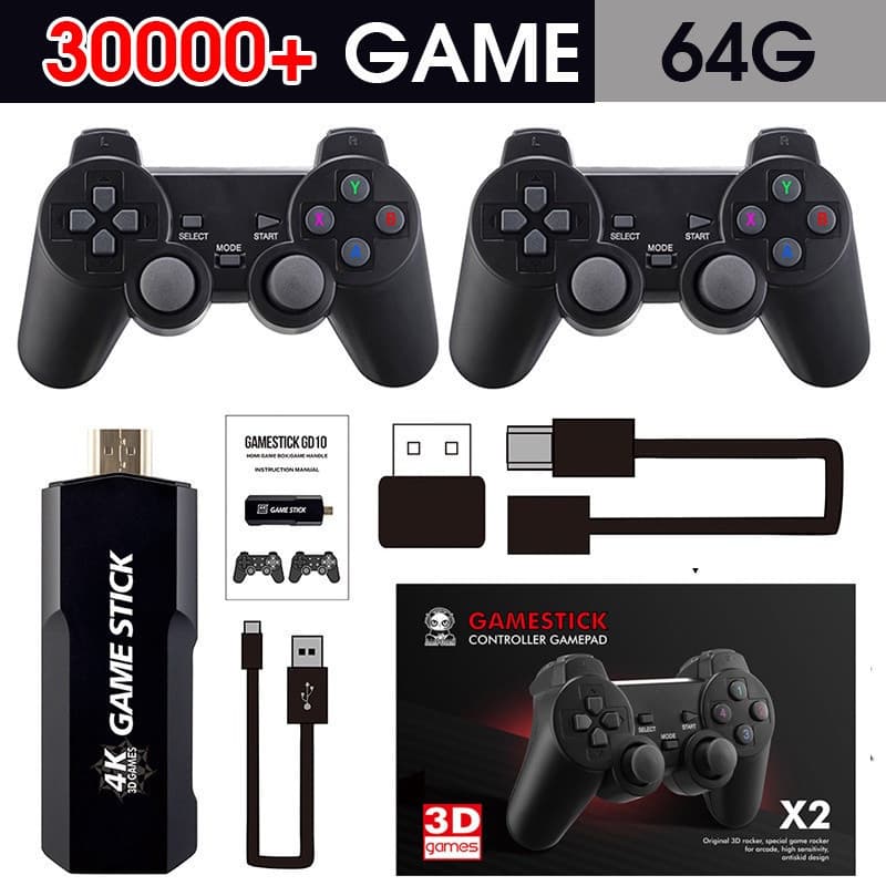 Console De Jogos Stick 4k Gd10 64GB 37000 MIL 2 Controles