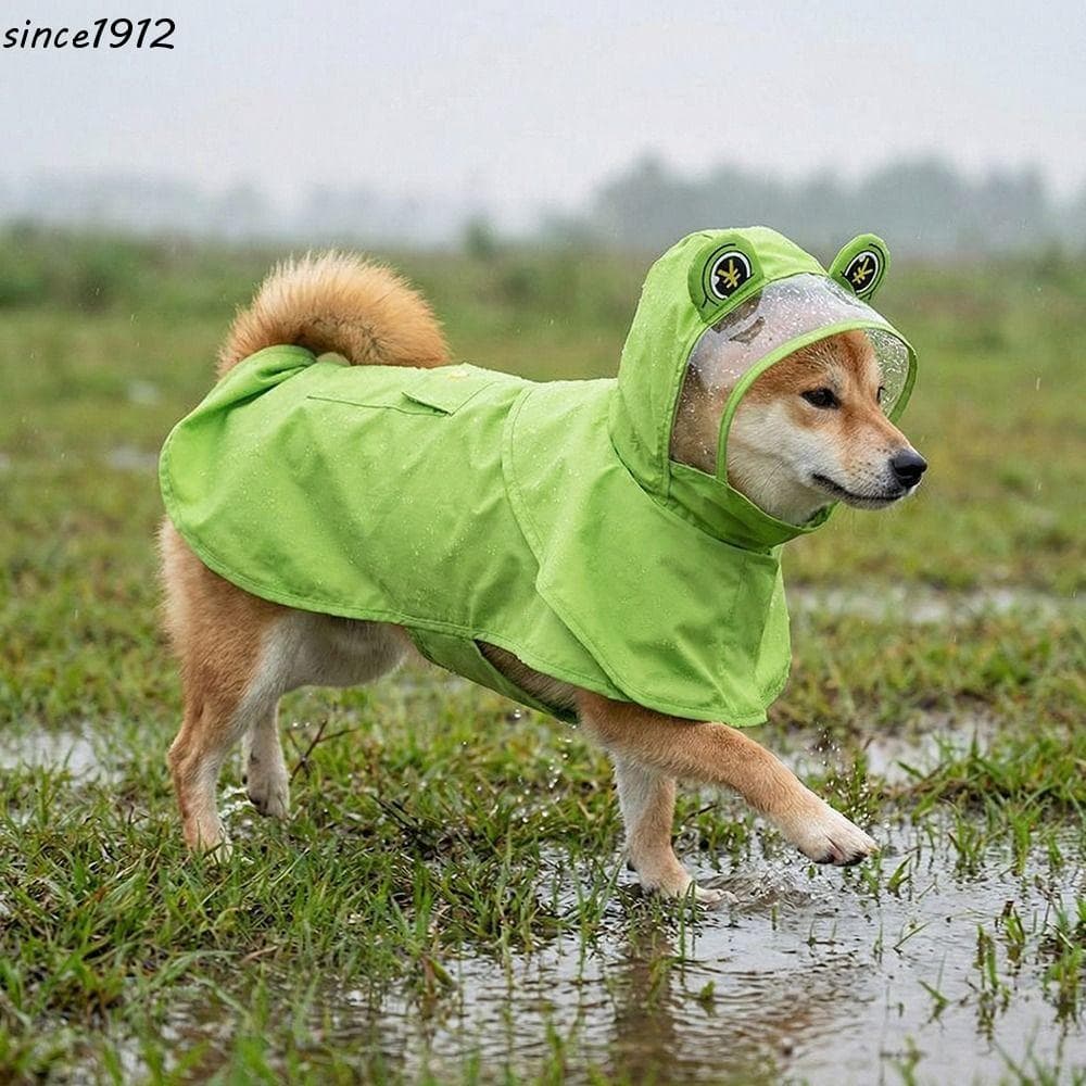 Desce Capa De Chuva Para Animais De Estimação , Design Com Capuz , À Prova De Vento Cães , Resistente Sujeira , 4 Pernas