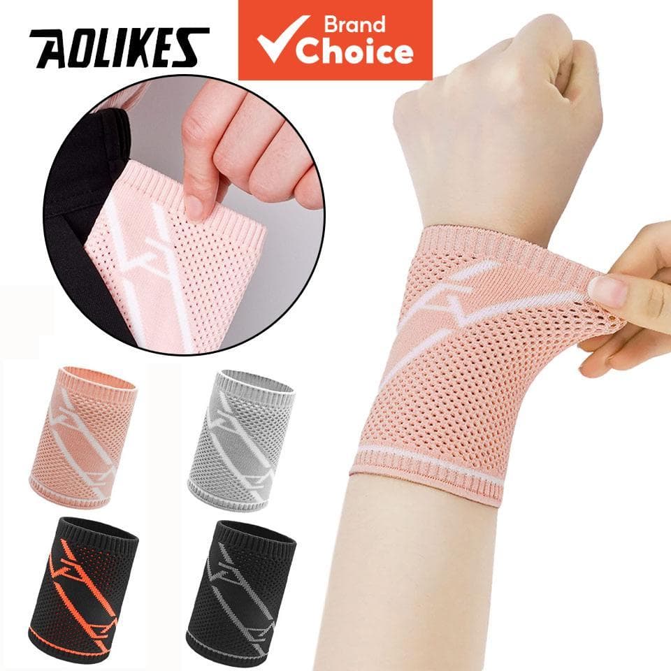  AOLIKES 1Piece Suporte de Pulso de Compressão para Esportes e Fitness, Basquete, Pulso Elástico Respirável, Acessórios