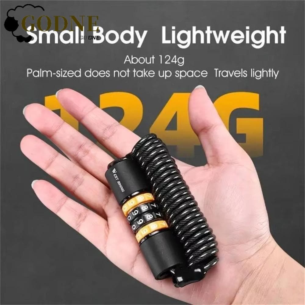 Bloqueio De Bicicleta Com Cabo Combinado GODNESSFO , Trava Antifurto À Prova D'água , BIKING