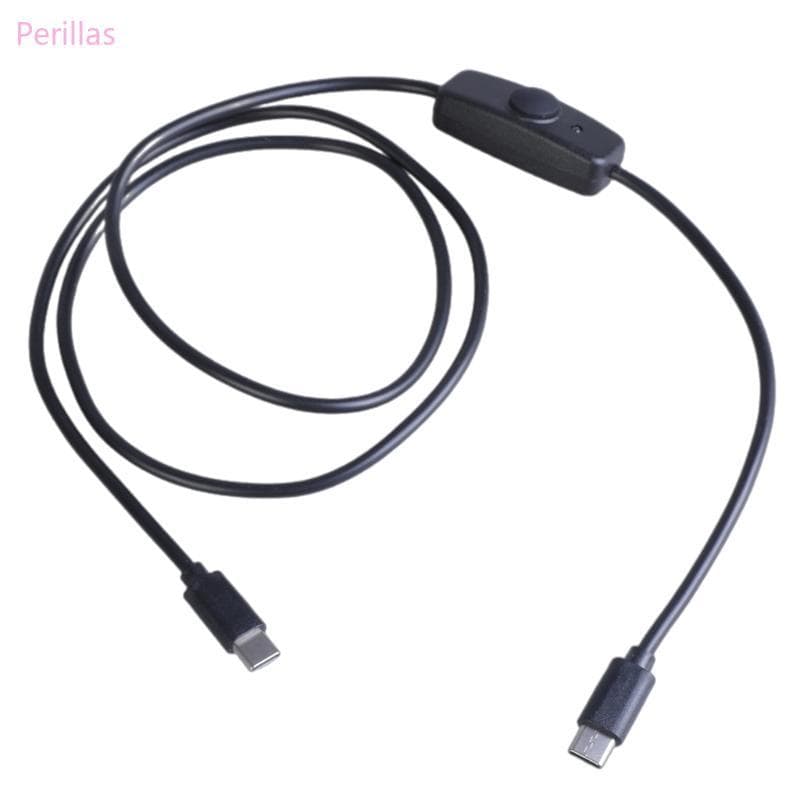 Carregamento Portátil Tipo C Perillas Botão Comutação Energia Para Conector Suporte Linha