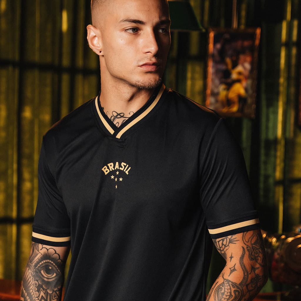 Camisa Brasil Urban Dry Preta Masculina