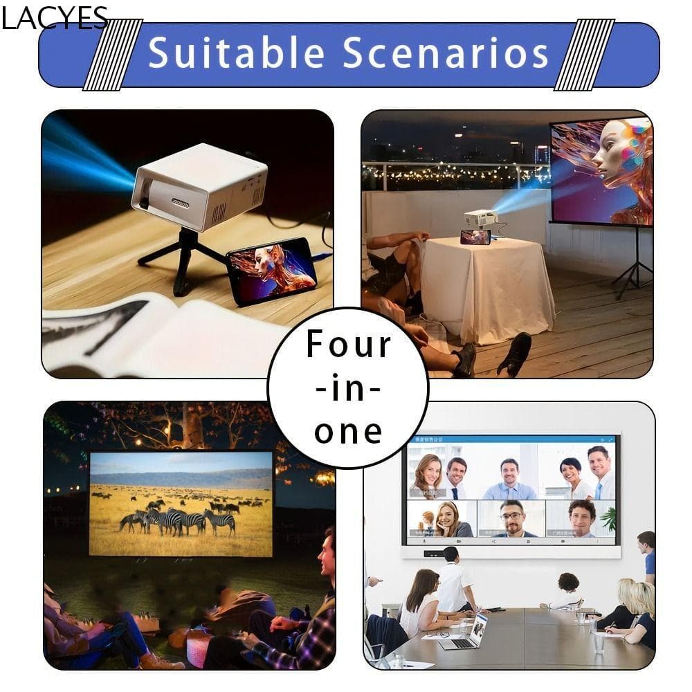 Mini Projetor LACYES , Portátil De Resolução 1080P Com Controle Remoto , Tecnologia LCD