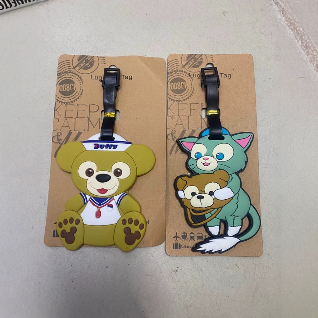 Etiqueta de bagagem fofa indispensável para viagem, urso Duffy Stella Rabbit Ballet Rabbit Etiqueta de bagagem 4QYF
