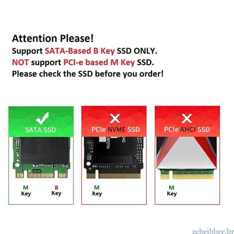 zebeibbcbr Interface Transmissão USB3 1 Tipo C Para M 2 TypeC Mobile Capa Rápida Suporta B Chave N