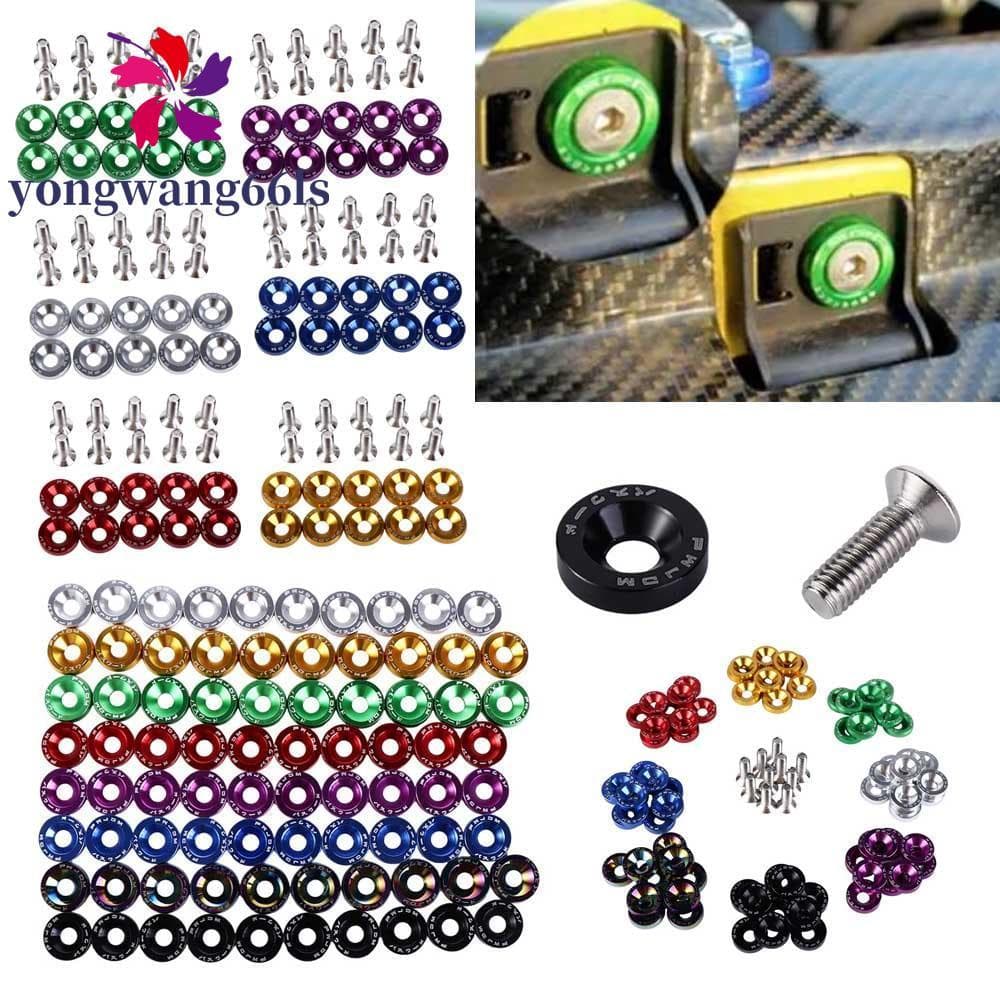 YONGWANG Arruela Modificada Para Carro , 10 Peças , Fixadores De Estilo De Motor , M6 JDM