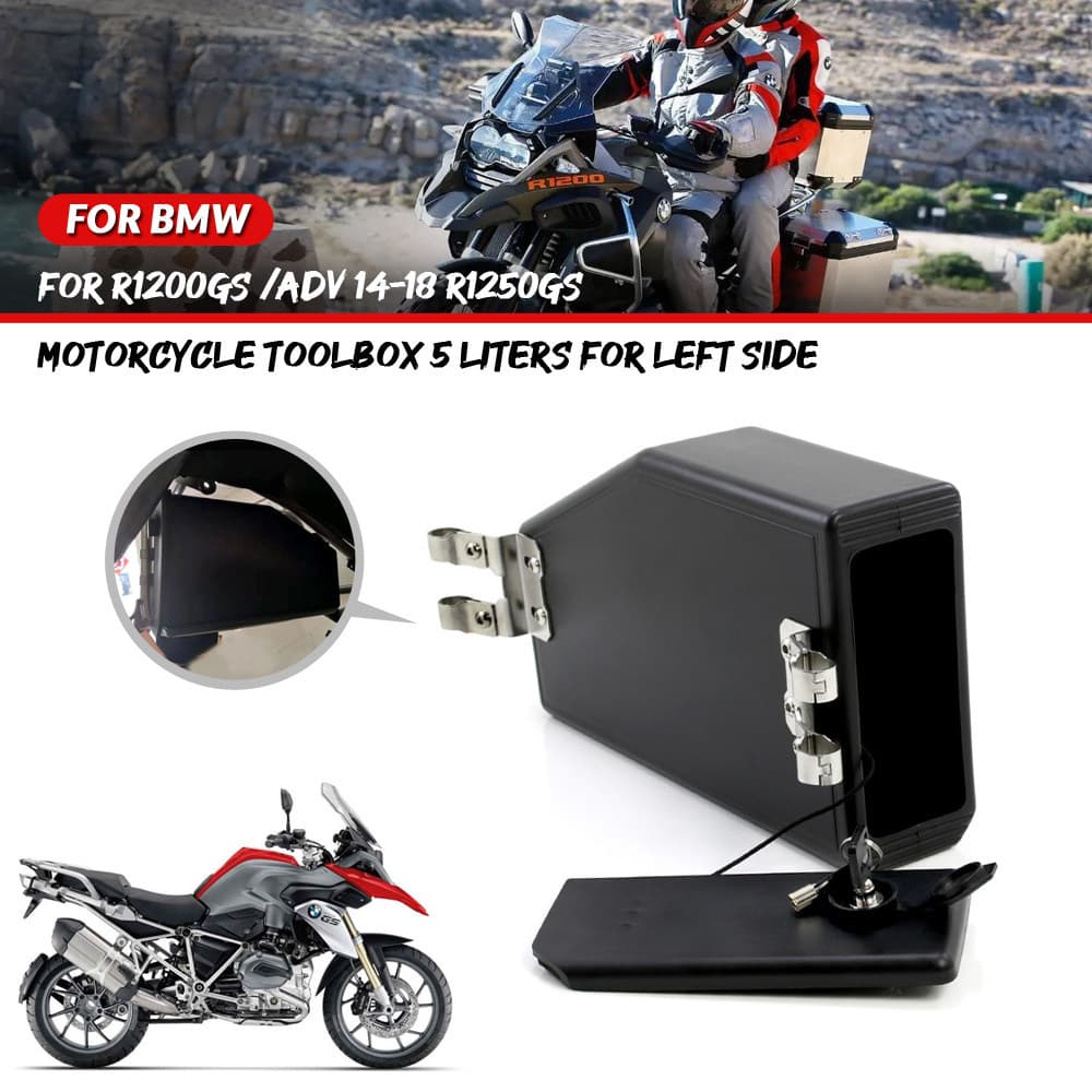 Caixa de ferramentas lateral adequada para BMW Water Bird R1200GS/Bennelli TRK502 Escape lateral baixo