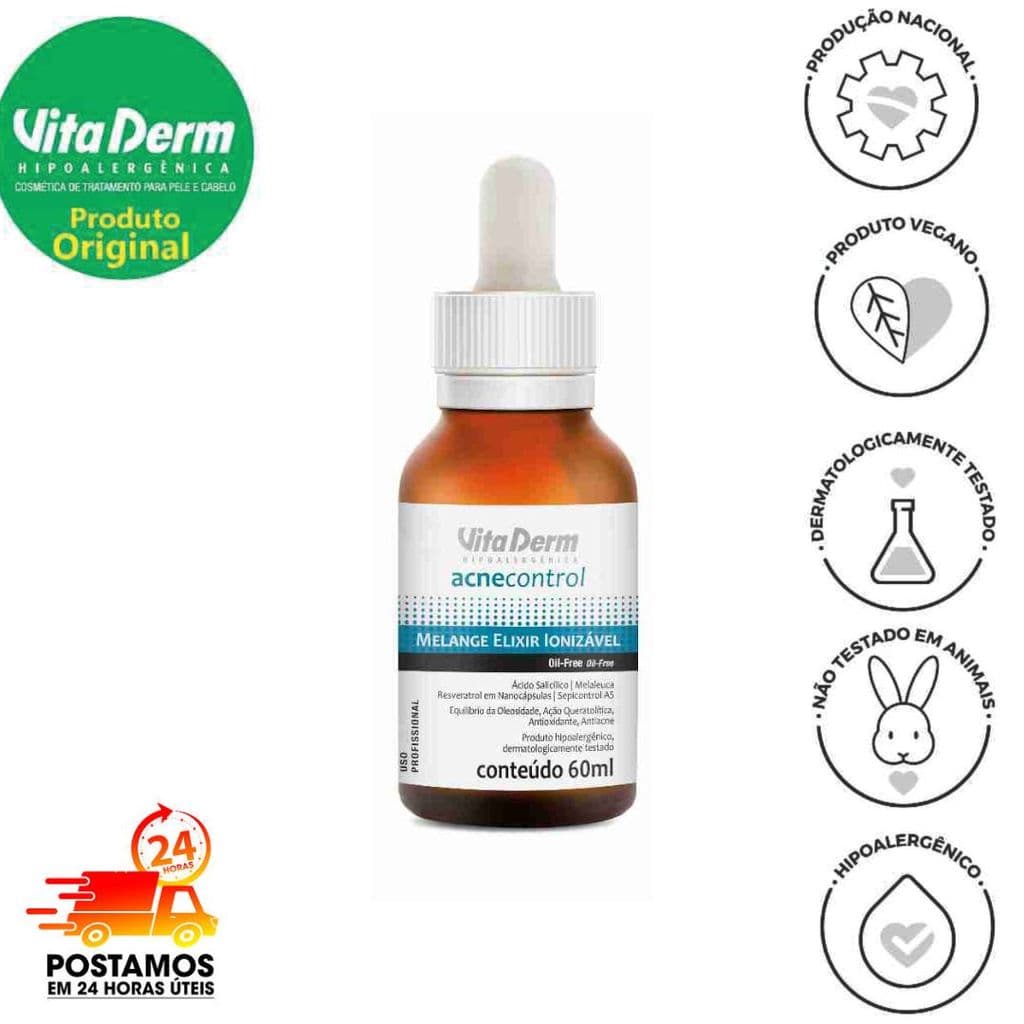 MELANGE ELIXIR IONIZÁVEL ACNE CONTROL 60ML - VITA DERM