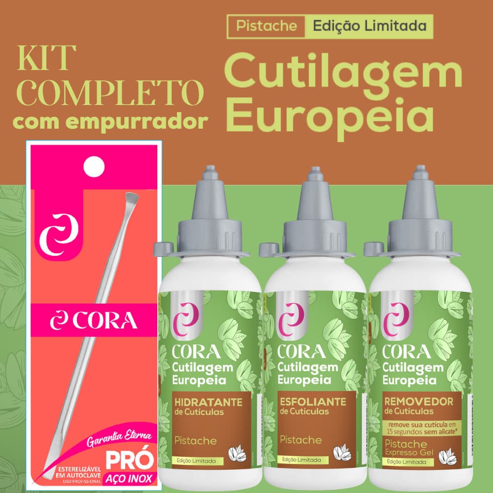 Kit Cutilagem Europeia Cora Gel Pistache