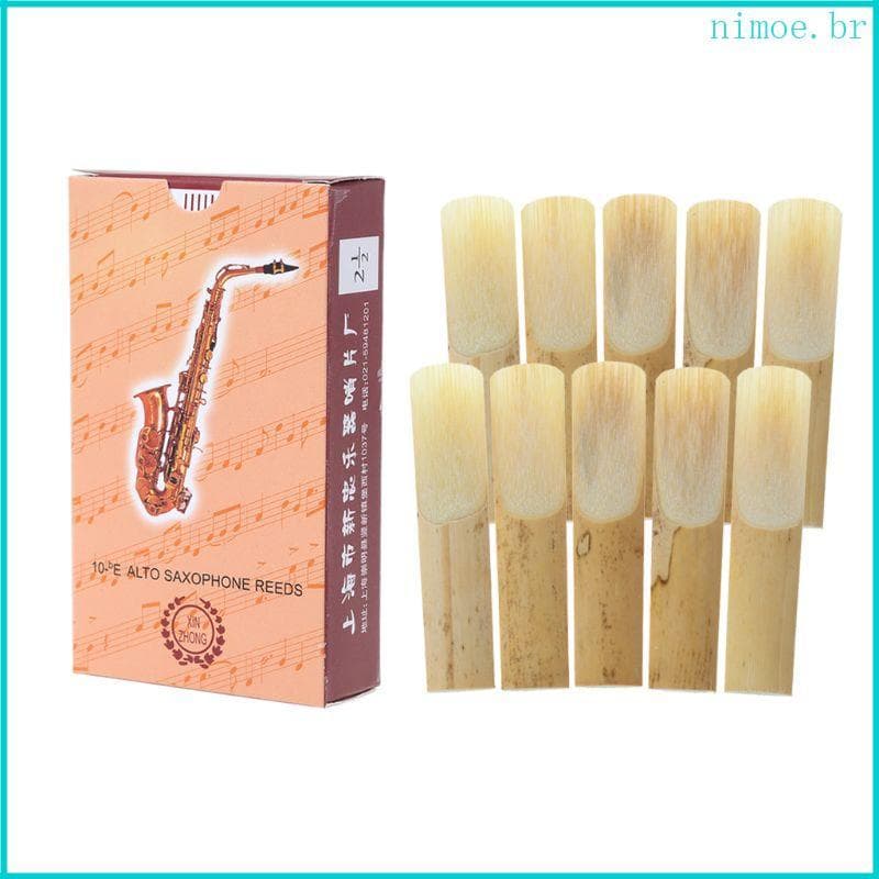 Nim 10 Peças Caixa Palhetas Para Saxofone 2 0 2 5 3 0 Força 2-1 2 3 Acessórios Instrumento Musical