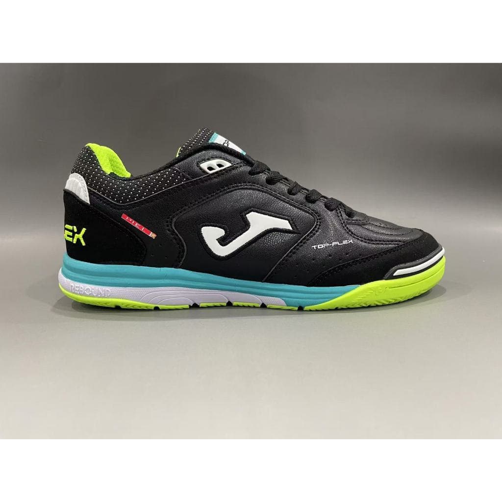 Chuteira Futsal Masculina Top Flex IC Indoor Branco Preto Azul