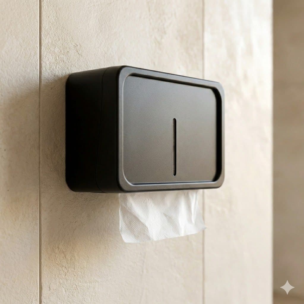 Dispenser Toalheiro de Parede Papel Interfolhas Preto