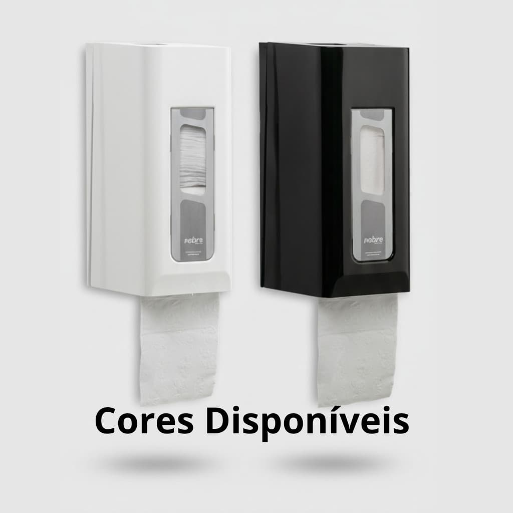 Dispenser Papel Higiênico Interfolhado Cai-Cai Nobre Street - Branco/Preto