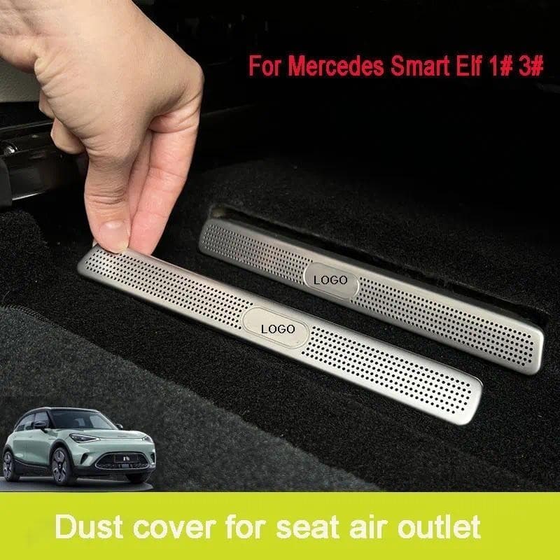 2 Pçs Assento De Aço Inoxidável Do Carro Saída Ar Capa Protetora À Prova Poeira Para Mercedes Smart Elf 1 # 3 Acessórios
