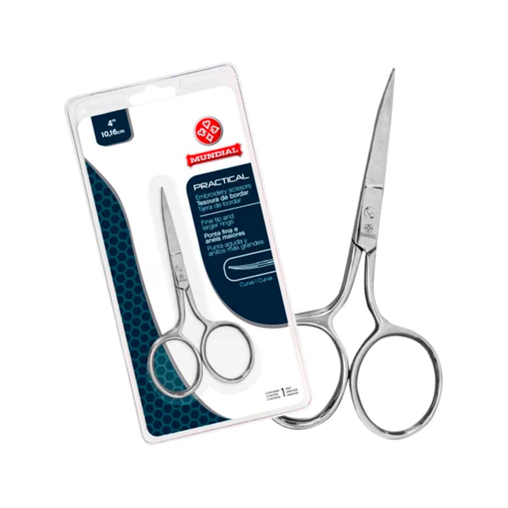 TESOURA P/ BORDAR PRATICAL MUNDIAL 10,2CM 1327 4"