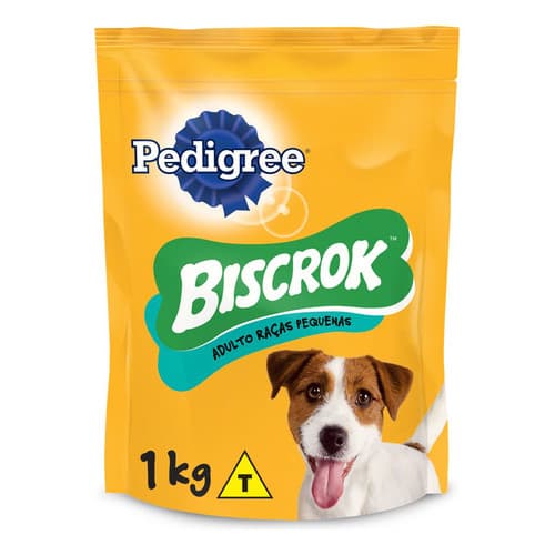 Petisco Para Cães Adultos Raças Pequenas Leite Pedigree Biscrok Pouch 1kg