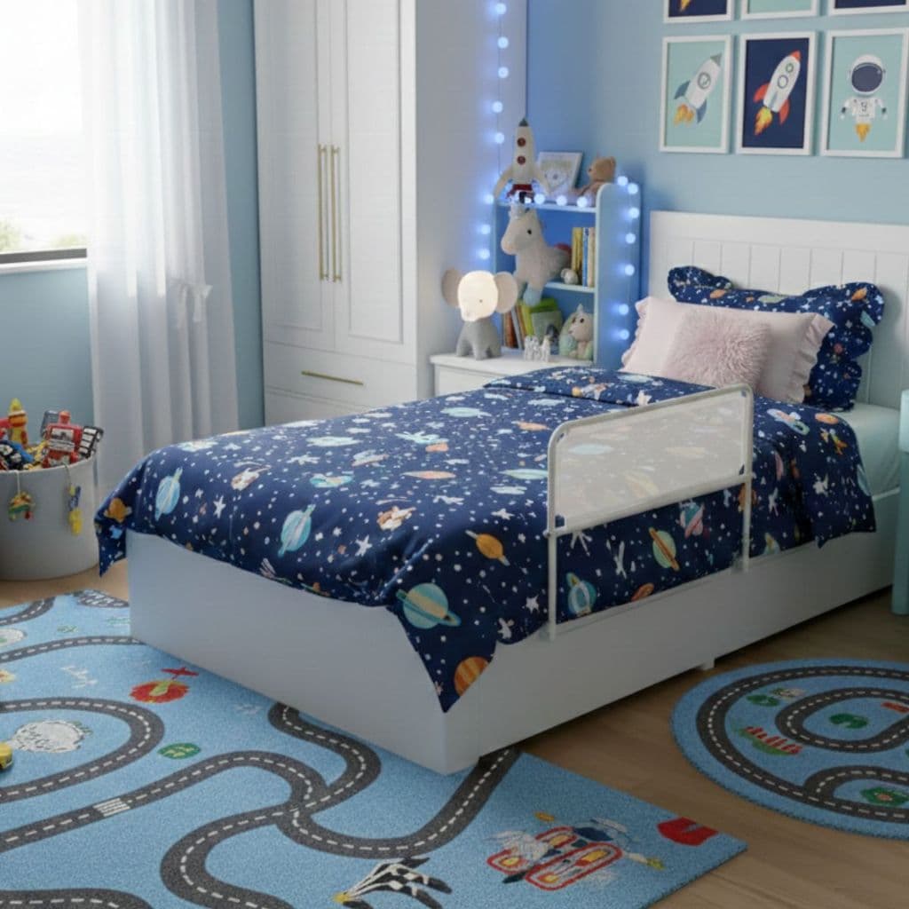 Kit 2 Grade Proteção Para Cama Bebês 68CM 84CM 116CM Crianças Protetor Resistente Dobrável Lateral