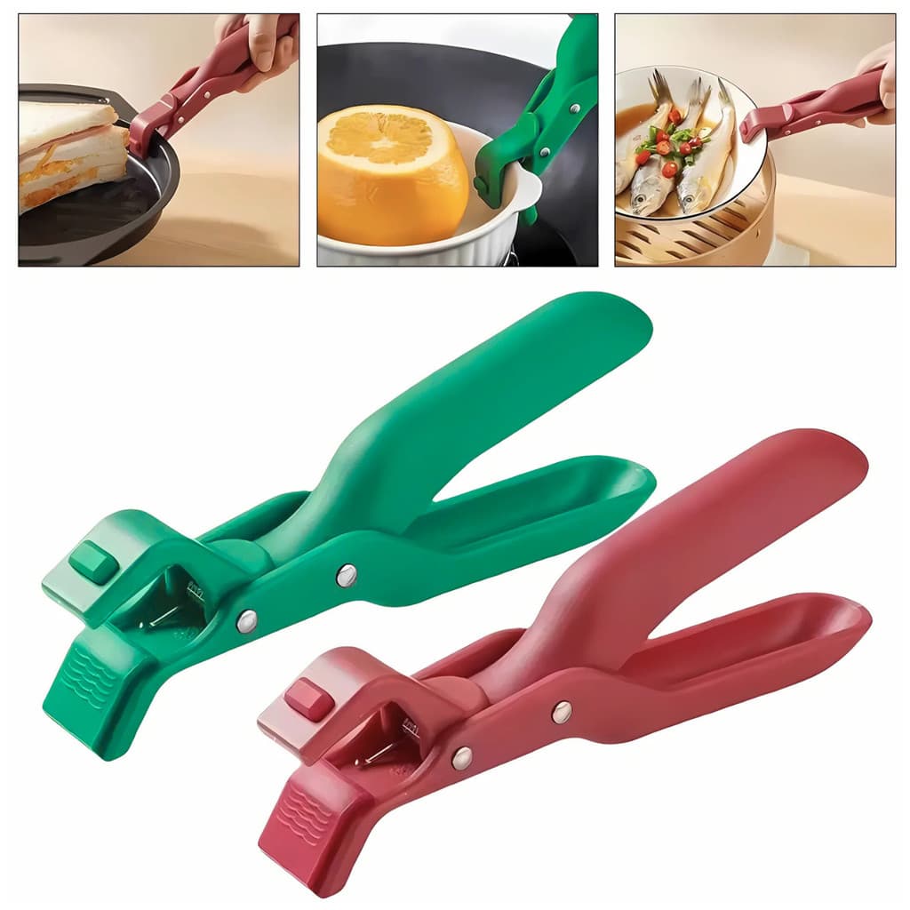 Kit Pegador de Panela Forma Assadeira Quente Pinça Multiuso Segura 2 UND