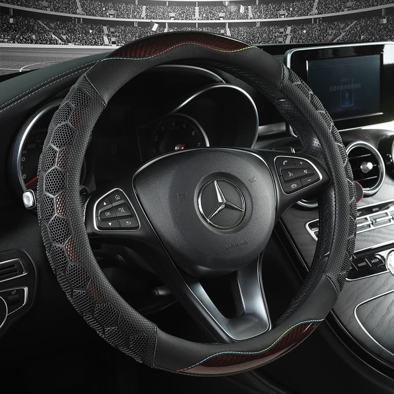 Novo futebol Pidding Anti-deslizamento capa de volante do carro Interior esportes Universal guiador capa  