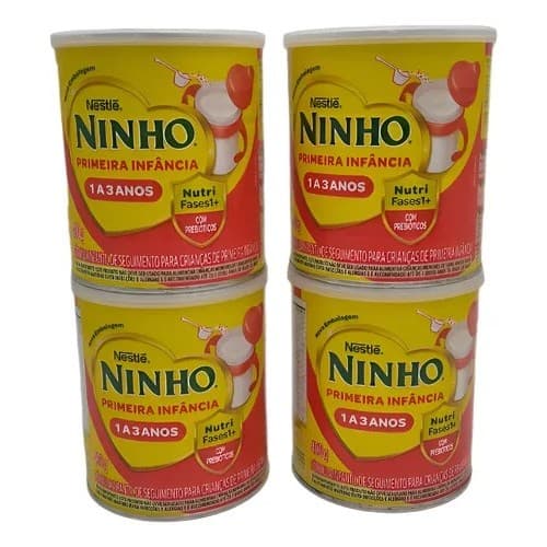 Kit Com 4 Fórmula Infantil Ninho De 1 a 3 Anos Nestlé - 400g