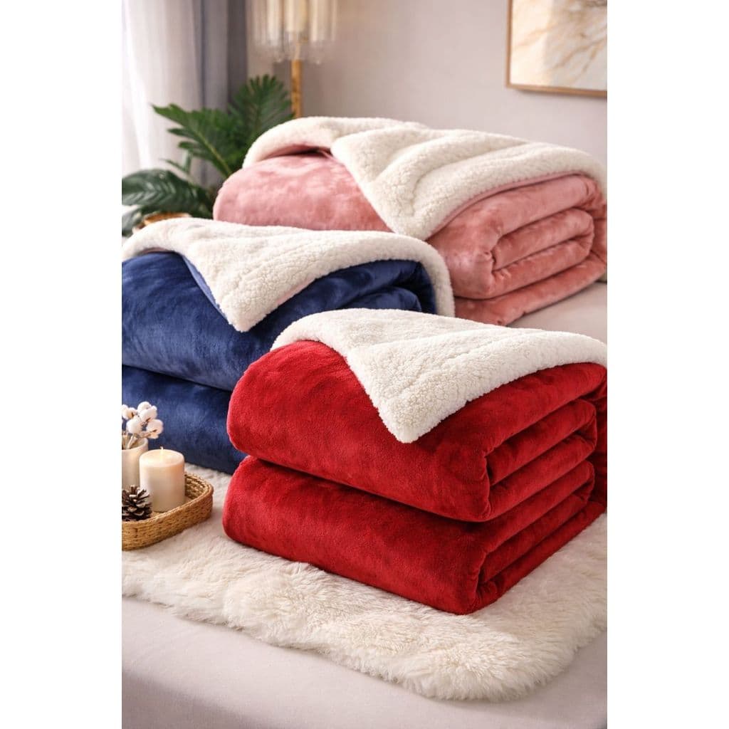 Coberdrom Cobertor Cama Queen Manta Soft e Sherpa Dupla Face Felpudo Premium Cores Lisas
