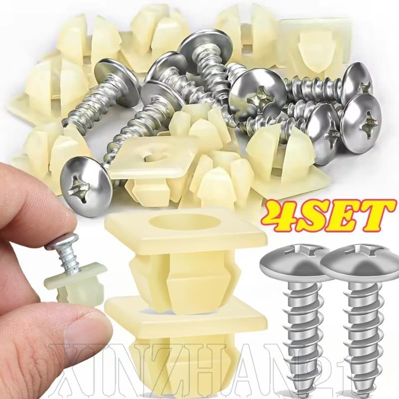 4/1 Conjunto De Parafusos Auto-Roscantes De Segurança Antirroubo-Kit De Hardware Universal-Acessórios De Reparo De Autom