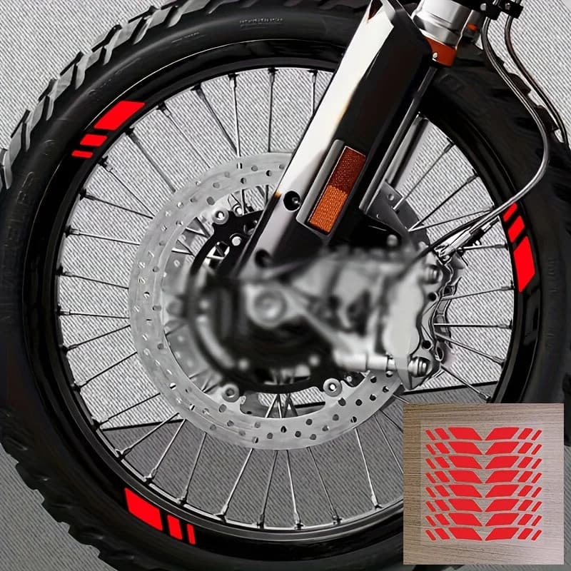 Adesivo Refletivo De Raio De Roda De Motocicleta , 16 Peças , Luminosa De PVC , Bicicleta , Acessórios