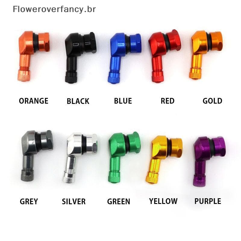 FFBR 1 Pcs Rodas De Pneu De Aro De Motocicleta Peças Sobressalentes Cotovelo De Válvula Ângulo De 90 Graus Roda De Moto 