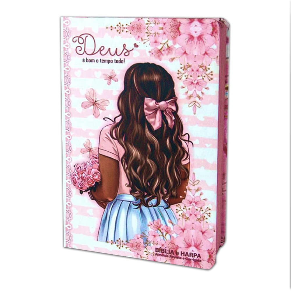 Bíblia Letra Grande | João Ferrreira de Almeida - ARC - Promessas em Destaque - Flores Aquarela